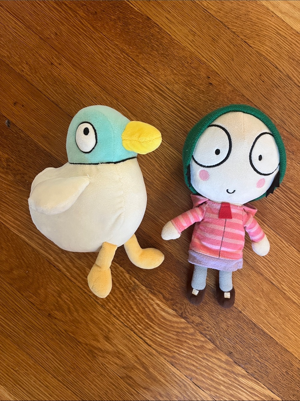Sarah and Duck Stuffies
